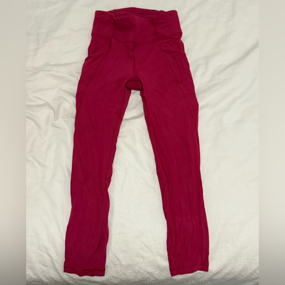 Lululemon women’s leggings, dark red, size 4